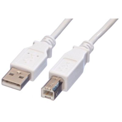 Roline VALUE USB2.0 kabel TIP A-B M/M, 1.8m, bijeli  - / 11.99.8819